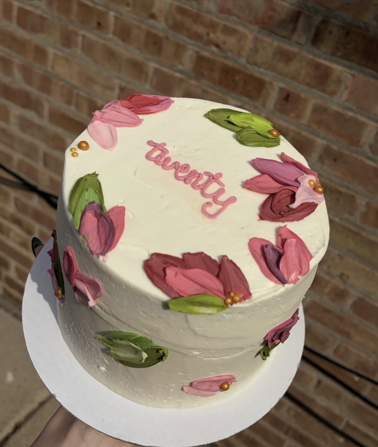Floral birthday cake