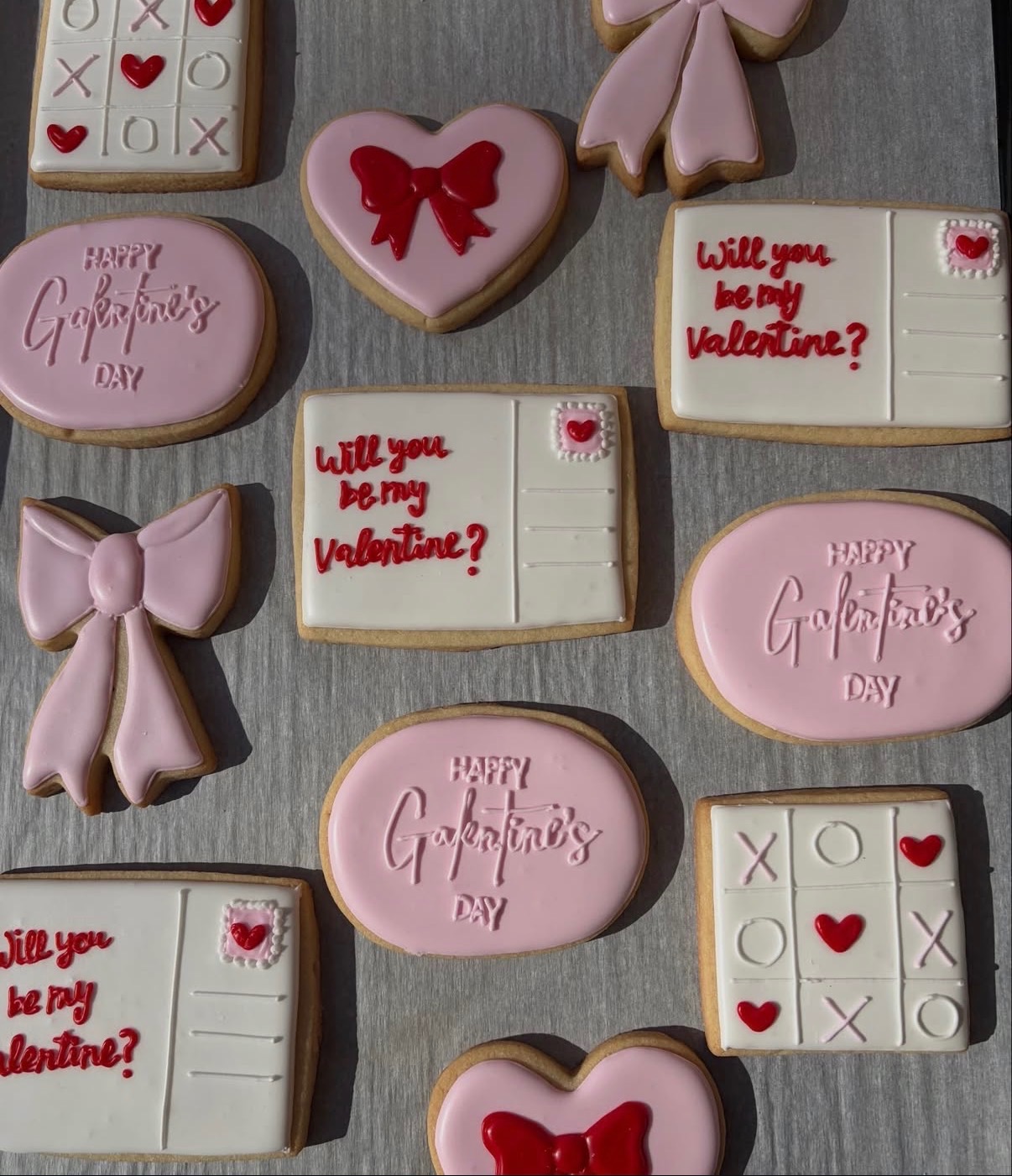 Valentine sugar cookies